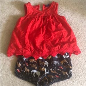 BabyGap HTF zoo shorts and top 3/4T HSA